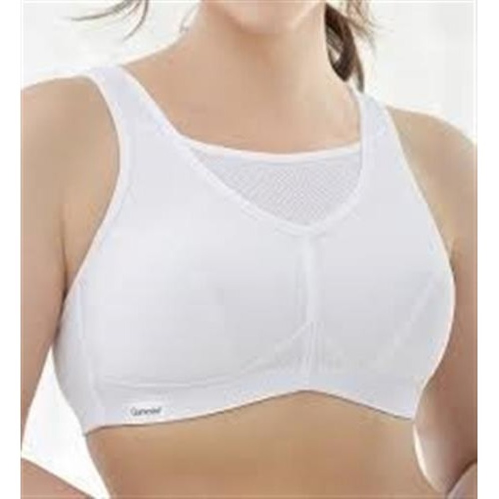 NWOT Glamorise 34F No Bounce Cami Sports Bra 1066 White 117712